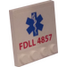 LEGO Tuile 4 x 4 avec Goujons sur Bord avec FDLL 4857 et EMT Star of Life Autocollant (6179)
