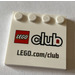 LEGO Tegel 4 x 4 met Noppen aan Rand met Lego Club Decoratie (6179)