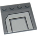 LEGO Tuile 4 x 4 avec Goujons sur Bord avec Medium Stone grise Panneau Autocollant (6179)
