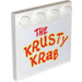 LEGO Tile 4 x 4 with Studs on Edge with Red and Yellow The Krusty Krab Sticker (6179)