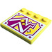 LEGO Tile 4 x 4 with Studs on Edge with Stars and Lightning Bolt Sticker (6179)