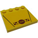 LEGO Fliese 4 x 4 mit Bolzen auf Kante mit &#039;TAXI&#039; Aufkleber (6179)