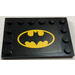 LEGO Tile 4 x 6 with Studs on 3 Edges with Batman Logo Sticker (6180)