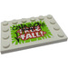 LEGO Tegel 4 x 6 met Studs Aan 3 Edges met &quot;Carnivore Free Fall!&quot; Sticker (6180)