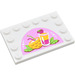 LEGO Tile 4 x 6 with Studs on 3 Edges with Drinks Sticker (6180)