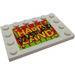 LEGO Tegel 4 x 6 met Studs Aan 3 Edges met &quot;Jokerland - Happy Land&quot; Sticker (6180)