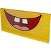 LEGO Tegel 6 x 12 met Noppen aan 3 Edges met SpongeBob SquarePants Open Mond Smile Sticker (6178)