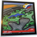 LEGO Tile 6 x 6 with arial view of racetrack with blimp in view Sticker with Bottom Tubes, Textured Top (10202)