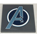 LEGO Tile 6 x 6 with Avengers logo Sticker with Bottom Tubes (10202)