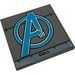 LEGO Tile 6 x 6 with 'Avengers' Logo Sticker with Bottom Tubes, Textured Top (10202)