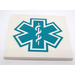 LEGO Tile 6 x 6 with Dark Turquoise EMT Star Sticker with Bottom Tubes (10202)