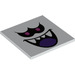 LEGO Tile 6 x 6 with King Boo Face with Dark Purple Tongue with Bottom Tubes, Textured Top (10202 / 94377)