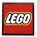 LEGO Bricka 6 x 6 med Lego logotyp Store Sign Klistermärke med bottenrör (10202)