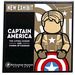 LEGO Fliese 6 x 6 mit New Exhibit Captain America Aufkleber mit Unterrohren (10202)