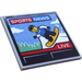 LEGO Tile 6 x 6 with &#039;SPORT NEWS LIVE&#039; and Snowboarder Sticker with Bottom Tubes (10202)