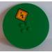 LEGO Tuile 8 x 8 Rond avec 2 x 2 Centre Goujons avec Electricity Danger Sign Autocollant (6177)
