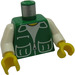 LEGO Torse avec Green Vest avec Pockets Over blanc Shirt (973)