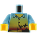 LEGO Torso with Hawaiian shirt pattern, sun and palm trees (973 / 76382)