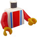 LEGO Torso with Vertical Red and Blue Stripes and Red Arms (973)