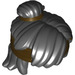 LEGO Tousled Mid-Length Hair with Top Knot Bun with Dark Brown Headband (25750)