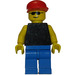 LEGO Town - Zwart Torso, Rood Pet, Zonnebril Minifiguur