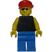 LEGO Town - Zwart Torso, Rood Pet, Sunglasses minifiguur