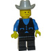 LEGO Town Cowboy with Blue Shirt and Black Jacket Minifigure