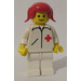 LEGO Town Læge med Rød Pigtails Minifigur