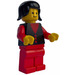 LEGO Town Lady met Zwart Vest en Drie Rood Buttons minifiguur
