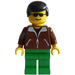 LEGO Town - Male avec Brown Jacket Figurine