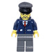 LEGO Trein conductor met Zwart Pet minifiguur