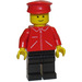 LEGO Vlak Depot Worker s Červená Bunda s Zipper Minifigurka