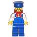 LEGO Train Driver with Overalls and Blue Cap Minifigure