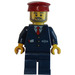 LEGO Train Ticket Inspector Figurine