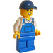 LEGO Train Worker - Female with Blue Overalls Minifigure