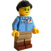 LEGO Tåg Worker - Kvinna med Octan Skjorta Minifigur