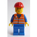 LEGO Zug Worker mit Cheeklines Minifigur