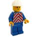 LEGO Train Worker with Red Stripes Minifigure