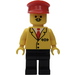 LEGO Train Worker with Yellow Suit Jacket Minifigure