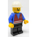 LEGO Trains Worker avec rouge Vest et Moustache Figurine