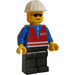 LEGO Trains Worker met Rood Vest en Zonnebril Minifiguur