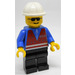 LEGO Trains Worker met Rood Vest en Sunglasses minifiguur