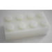LEGO Translucent White Brick 2 x 4 (3001 / 3556)