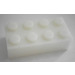 LEGO Translucent White Brick 2 x 4 (3001 / 72841)