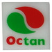 LEGO Translucent White Electric Light Clip-On Plate 2 x 2 with Octan Logo Pattern (2384)