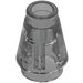 LEGO Transparent Black  Cone 1 x 1 with Top Groove (4589)