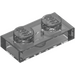LEGO Transparent Black  Plate 1 x 2 (3023)