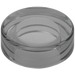 LEGO Transparent Black  Tile 1 x 1 Round (98138)