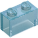 LEGO Bleu Opale Transparent Brique 1 x 2 sans tube à l&#039;intérieur (3065 / 35743)