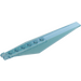 LEGO Transparent Blue Opal Hinge Plate 1 x 12 with Angled Sides and Tapered Ends (53031 / 57906)